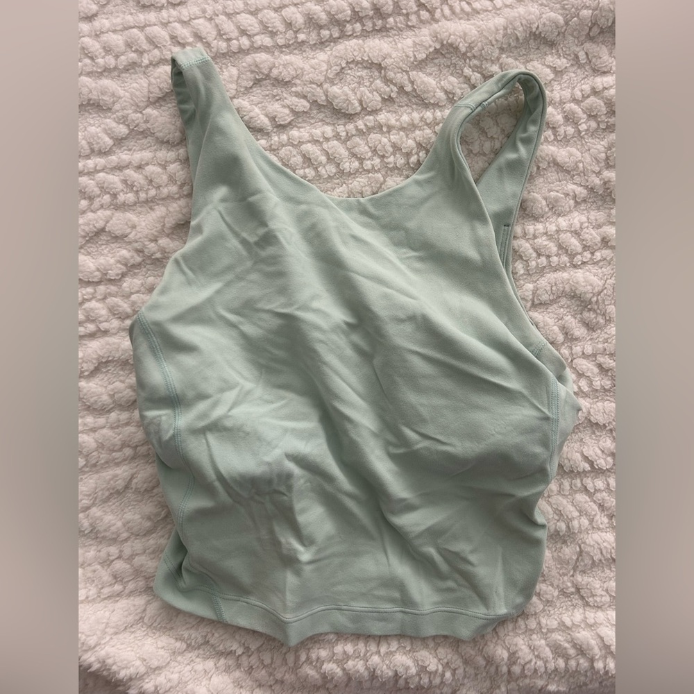Lululemon light teal color tank top size 4